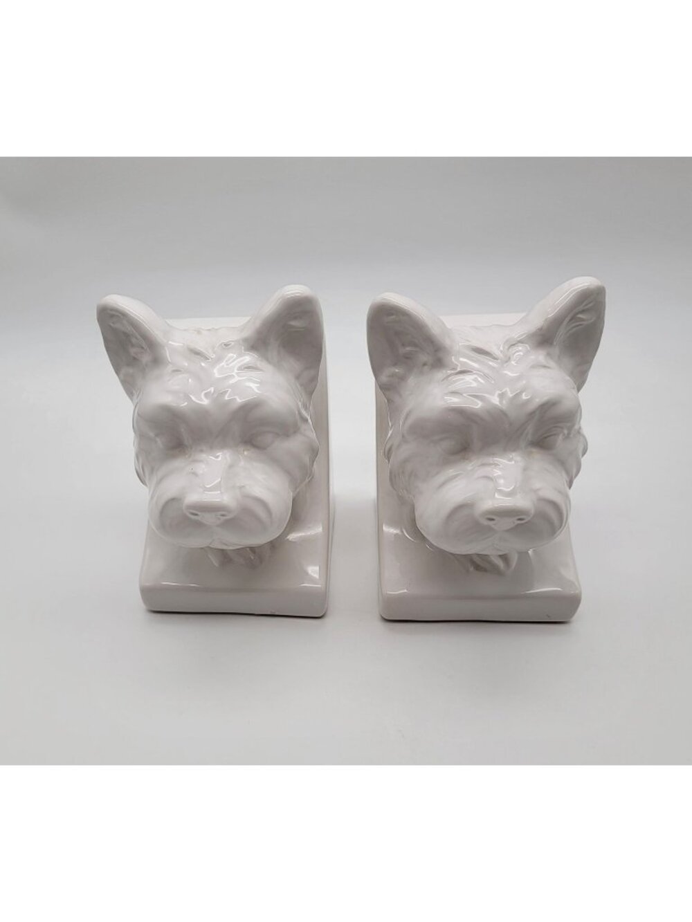 Pier 1 Imports White Terrier Dog Bookends